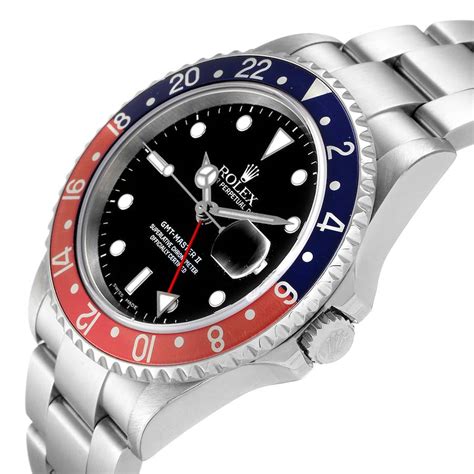 rolex gmt red hand|rolex red and blue bezel.